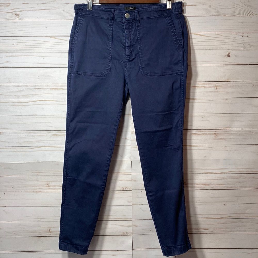 J Crew Mid Rise Skinny Pockets Flat Front Zipper Pants